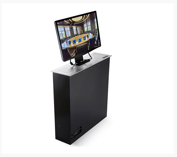 motorized LCD monitor lift, hidden desktop monitor lift for conference room