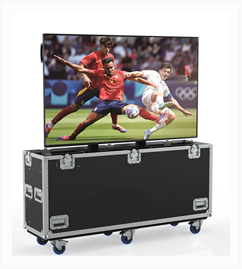 Motorized mobile TV lift model TO-2480, electric pop-up TV lift mechanism for hidden installation