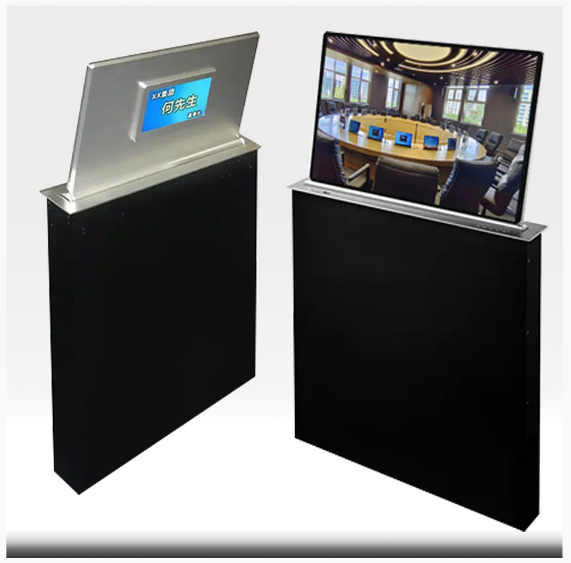 TianLift motorized LCD TV lift model SK-156F, hidden pop up monitor lift for conference room and school classroom