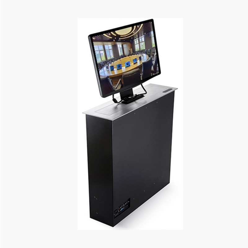 TianLift motorized LCD TV lift model SK-22, hidden pop up monitor lift for conference room and school classroom