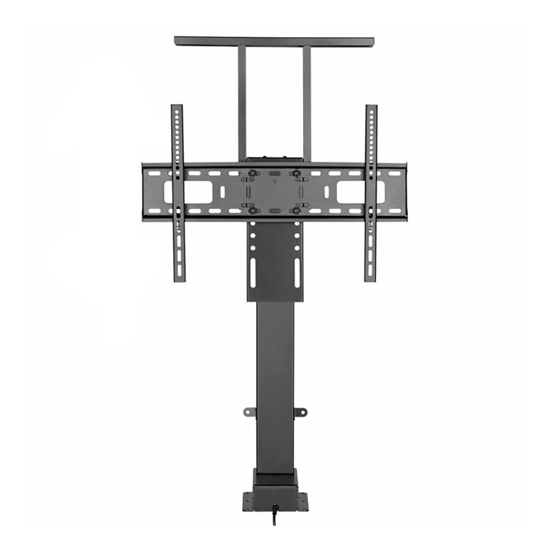 Dual-use motorized TV lift, upright for floor cabinet, inverted ceiling hidden pop up TV mount