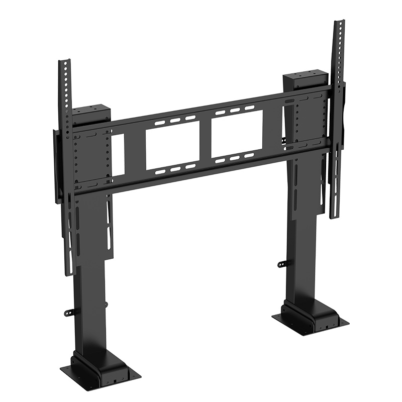 Dual column heavy load motorized TV lift, large VESA bracket for big screen TV