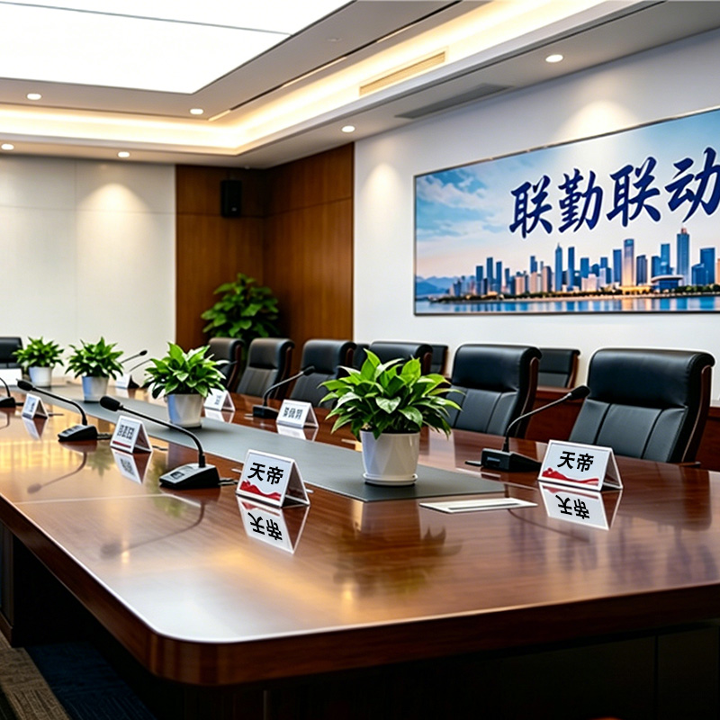 V-shaped dual E Ink electronic conference nameplate, wireless digital e-paper table name tag, aluminum foldable electronic desk sign for government enterprise meeting room, bulk programmable conference display card