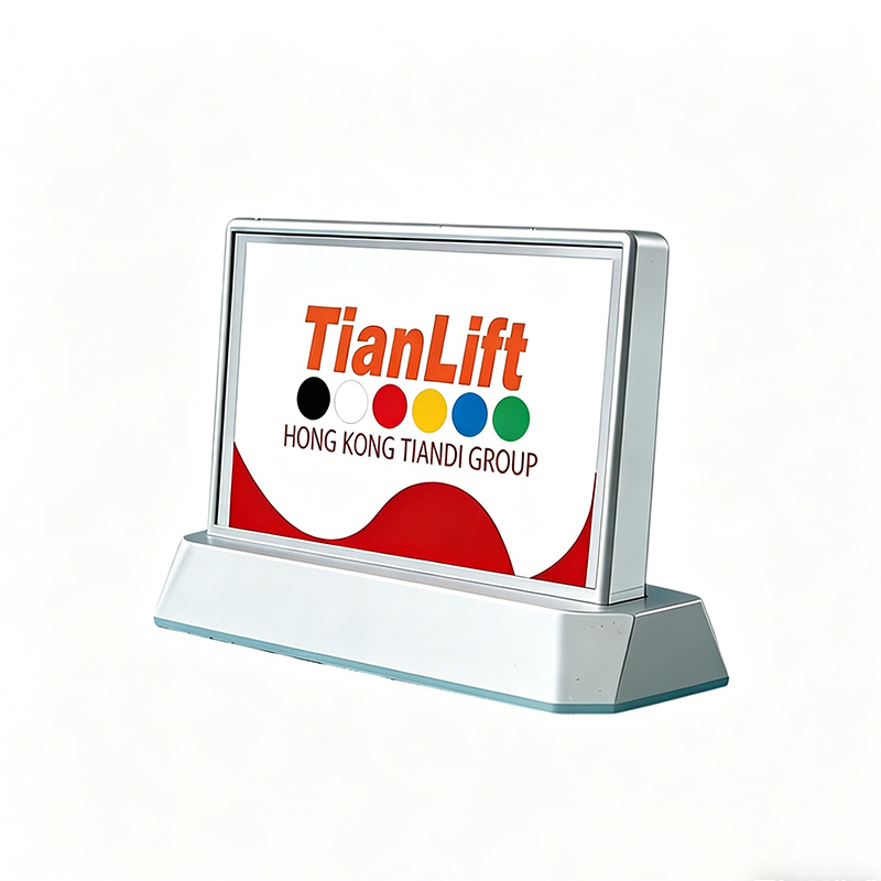 6 color e-ink electronic conference name plate, T-shaped aluminum alloy digital ink screen desk name tag, wireless editable low power table sign for paperless meeting room