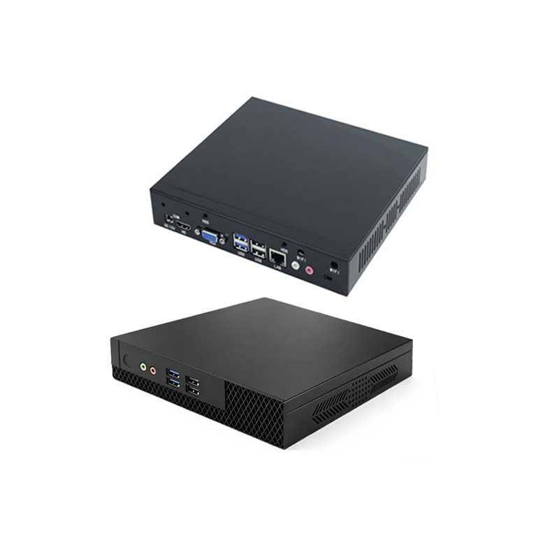 Compact mini PC thin client terminal with HDMI VGA USB LAN audio ports, mini host for paperless conference system server and meeting terminal